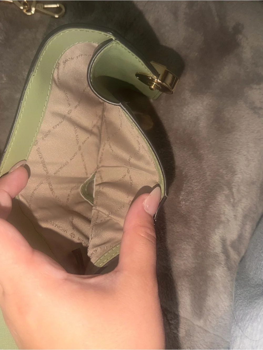 Michael Kors Sage Green Crossbody Bag with Matching Wallet 💚
